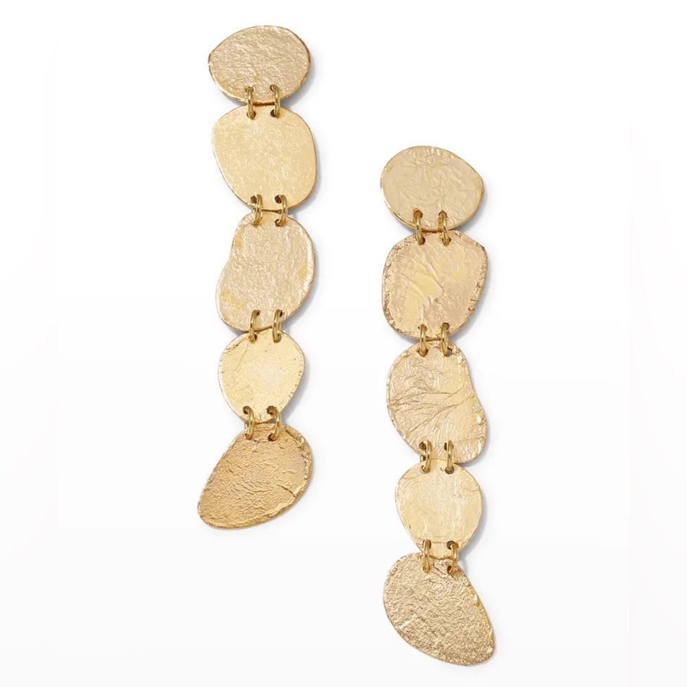 🌺🎉HP🎉🌺 NWT Cult Gaia Nidia Gold Earrings - Picture 13 of 16